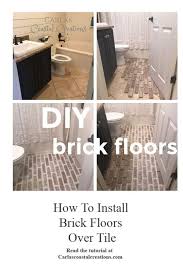 Check Out The Tutorial On How You Can Install These Floors Yourself Over Existing Tile Brick Flooring Flooring Tile Floor