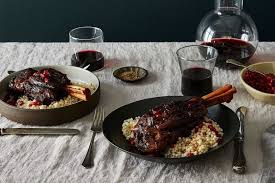 Pomegranate Braised Lamb Shanks Recipe On Food52 Recipe Braised Lamb Shanks Braised Lamb Pomegranate Recipes