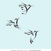 Hummingbird temporary tattoo, black tattoo, hand painted realistic bird tattoo, body art, fake tattoo, birds tattoo. 3