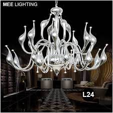 Модерен Лебед полилей лампа хром цвят Лебед окачен лампа G4 лампи спад  Lamparas Illmination за хранене-ресторант категория таван, осветителни тела  и вентилатори