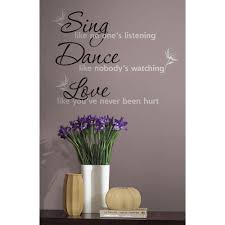 The ordering of the lines varies, and sometimes other statements are inserted. Roommates Dance Sing Love Peel And Stick 16 Piece Wall Decals Rmk1552scs The Home Depot