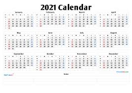Free printable 2021 year calendar template with the classic year at a glance layout will be great for your home, school, club, business, or other organization. 2021 Free Yearly Calendar Template Word