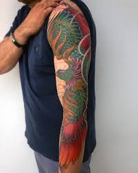 A beautifully flowing phoenix sleeve. 50 Japanese Phoenix Tattoo Designs For Men Mythical Ink Ideas