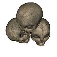 Skull Pile Top Side View Skull Miniature Gaming Sculpture
