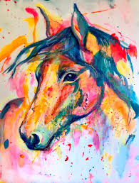 Horse Painting Original Framed In An Abstract Modern Style Etsy Colorful Horse Painting Horse Art Print Horse Painting
