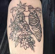 Rib cage anatomy anatomy study figure drawing reference. Flowers Growing In Rib Cage Tattoo Flower Tattoo Girls Women Bud Petals Ribcage Tattoo Cage Tattoos Rib Tattoo
