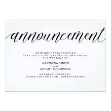 Simple Wedding Cancellation Announcement Zazzle Com Wedding Cancellation Simple Wedding Invitations Simple Weddings