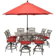 Check spelling or type a new query. 11 Hanover Traddn9pcsw8 Su R Traditions 9 Piece Red With Eight Swivel Chairs An Xl Table Umbrella And Stand Dining Set Dining Sets Patio Furniture Sets Fcteutonia05 De