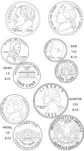 Free printable coin coloring pages for kids. Coin Varieties Coloring Page Money Concepts Coin Drawing Coloring Pages