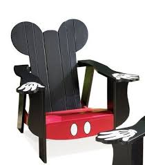 Disney Mickey Mouse Adirondack Chair With Black Finish And Red Seat Disney Home Decor Disney Furniture Disney Mickey Mouse