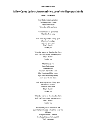 When i look at you. Miley Cyrus When I Look At You Lyrics Songs Written Contemporary Music