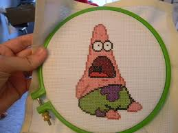 62w x 119h design area: Pictures With Patrick R Pictureswithpatrick Cross Stitch Cross Stitch Funny Simple Cross Stitch