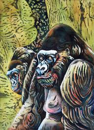 Gouache Resist Gorillas Art Techniques Gouache Painting Gouache