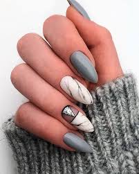 Almond Black And Red Ombre Nails Gray And White Marble Almond Nails Graynails Marblenails Almondnails Glitternails In 2020 Matte Nails Design Grey Nail Art Nail Art Designs