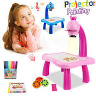 KETIEE Mesa de proyector de dibujo para niños, juego de juguetes de proyector de traza y