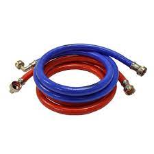 2 Pack 6 Ft Eastman Pvc Wrapped Braided Washing Machine Hoses With Elbows Diy Parts Stainless Steel Washing Machine Washing Machine Hose Stainless Steel Hose