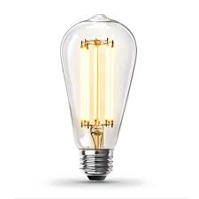 This vintage edison light bulb has an antique edison color with a color temperature of 2700k, which is great to provide a warm ambient light. 100 Watt Equivalent St19 Dimmable Led Clear Glass Vintage Edison Light Bulb With Straight Filament Warm White Feit Electric