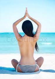 Time for a full body beach workout! Young Beautiful Girl With Sexy Body Stock Image Colourbox