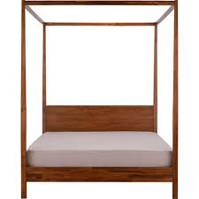 160 x 200 cm hauteur de couchage : Lit 2 Places Avec Baldaquins En Acacia Massif 160x200 Cm Thao 160x200 Cm Lit 2 Places Alinea