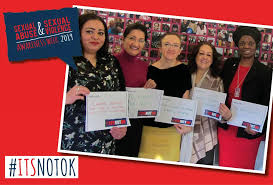 Councillor Asher Craig, Deputy Mayor of Bristol, visits us to say why #Its  Not Ok and support Sexual Abuse & Sexual Violence Awareness Week