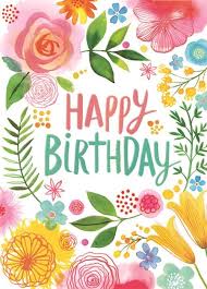 Birthday Flowers For Her Ring Of Flowers Birthday Card Bday Her Happy Birthday Wishes Cards Happy Birthday Flower Happy Birthday Greetings