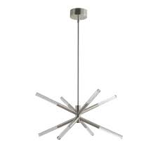 Scott Living Connell Brushed Nickel Modern Contemporary Chandelier Lowes Com In 2020 Contemporary Chandelier Hanging Light Bulbs Modern Pendant Light