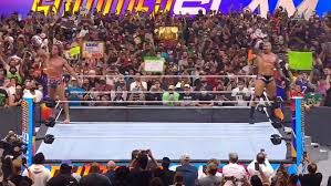 Goldberg delivers an all mighty spear on the final raw before summerslam. Uob542fn2uz7pm
