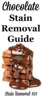 Next, take a vacuum and begin vacuuming carefully over the stain to. Chocolate Stain Removal Guide