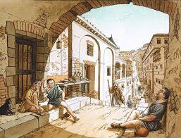 Roman Street Or Viculus Ancient Greek Architecture Roman Drawings Roman History