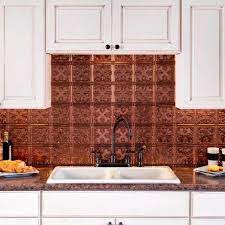 Metal mosaic mt102 copper color stainless steel metal mosaic tile for kitchen backsplash wall by tile depot. Fasade 18 25 In X 24 25 In Oil Rubbed Bronze Traditional Style 10 Pvc Decorative Backsplash Panel B57 26 The Home Depot