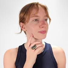 Glenda Arentzen Gold, Sterling Silver & Opal Modernist Ring, Ex-aaron Faber 