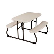 Use stock lumber and fastenings for an inexpensive and sturdy table that will be used for years. Lifetime Kid S Picnic Table 32 5 X 19 High Density Polyethylene Hdpe Walmart Canada
