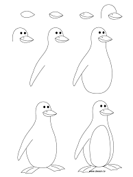 Kids and beginners alike can now draw a great looking penguin. Drawing Penguin Easy Drawings Animal Drawings Drawings