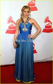 In 2011, shakira dazzled on the red carpet in a black sequined fringe cocktail dress by azzedine alaia. 2014 New Design Halter Beaded Backless Custom Made Shakira Dress Blue Cutout Atin Recording Academy Person Red Carpet Dress Dress Beachwear Carpet Cleaning For Carscarpet Tips Aliexpress
