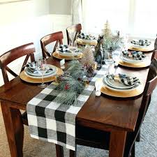 Table Runner Black And White Buffalo Check Woven 13 In By 72 Etsy Christmas Dining Table Buffalo Check Christmas Decor Christmas Dining Table Decor