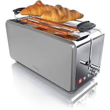 Grille Pain Inox Automatique A 2 Longues Fentes Pour 4 Tranches Fonction De Decongelation 6 Niveaux De Brunissement Isolation Achat Vente Grille Pain Toaster Cdiscount