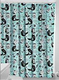 Sailor S Bait Mermaid Shower Curtain Mermaid Shower Curtain Rockabilly Home Decor Decor Inspiration Diy