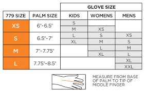 Cutters Gloves Size Chart Jpg