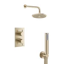 There's been a significant resurgence, not just in fixtures and finishes, but in everything from jewelry to smart phones and even automobiles. Crosswater Mpro Brushed Brass Shower Pack Sanctuary Bathrooms