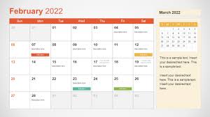 February 2022 Powerpoint Calendar Slidemodel