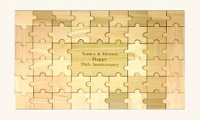 Each piece is exactly the same. Guest Book Alternatives 49 Pc Guest Book Puzzle Palmetto Engraving