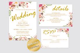 It contains all of your wedding's important details: Rose Gold Wedding Invitation Template Novocom Top