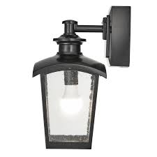 Home Luminaire 15 In H Black Medium Base E 26 Outdoor Wall Light In The Outdoor Wall Lights Department At Lowes Com