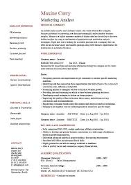 The key skills section highlights the relevant computer skills you can offer. Marketing Analyst Resume Example Sample Template Sales Customers Job Description Key Skills