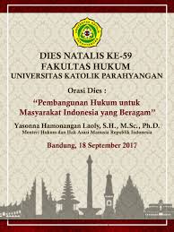 Workshop masa depan provinsi kepulauan. Dies Natalis Ke 59 Fakultas Hukum Universitas Parahyangan Bandung Destinasi Bandung