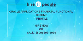 Browse 44 canada oracle financials functional consultant job listings from companies with openings that are hiring right now! Oracle Applications Financial Functional Resume Profile Hire It People We Get It Done