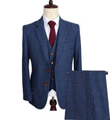 Create your own made to measure suit personalized for you. Notch Thick Herringbone Men S Suits Business Wool Tweed 3 Pieces Formal Lapel Tuxedos Blazer Winter Wedding Groom Suits Aliexpress