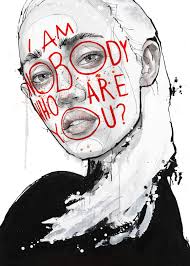 I Am Nobody Who Are You Nr 1 Weart Gallery Distortion Art Gcse Art Sketchbook Identity Art