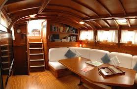 Classic Yacht Lady Sail Salon Looking Aft Boat Interior Sailing Yacht Interior Sailboat Interior