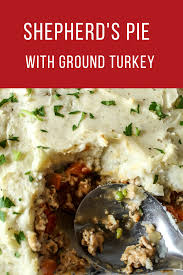Shepherd S Pie With Ground Turkey Parsley And Icing Recipe Healthy Pie Recipes Ground Turkey Recipes Turkey Meat Recipes
